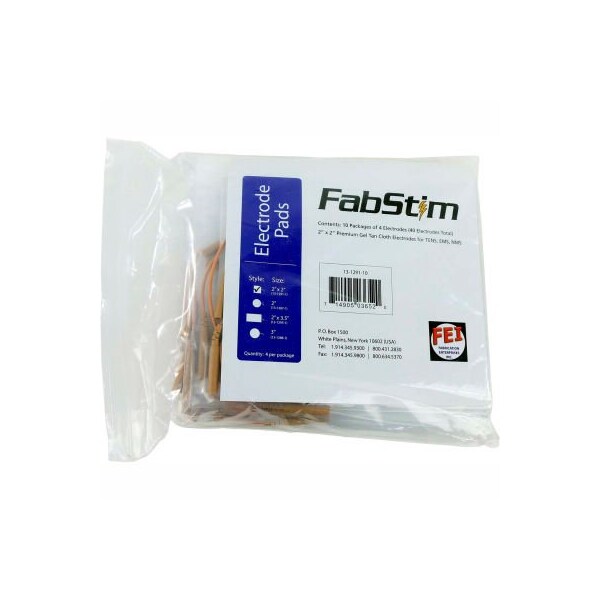 Fabrication Enterprises FabStim Self-Adhesive TENS Electrodes, Square 2" (5.1 cm), 4/Pack 13-1291-1 - main